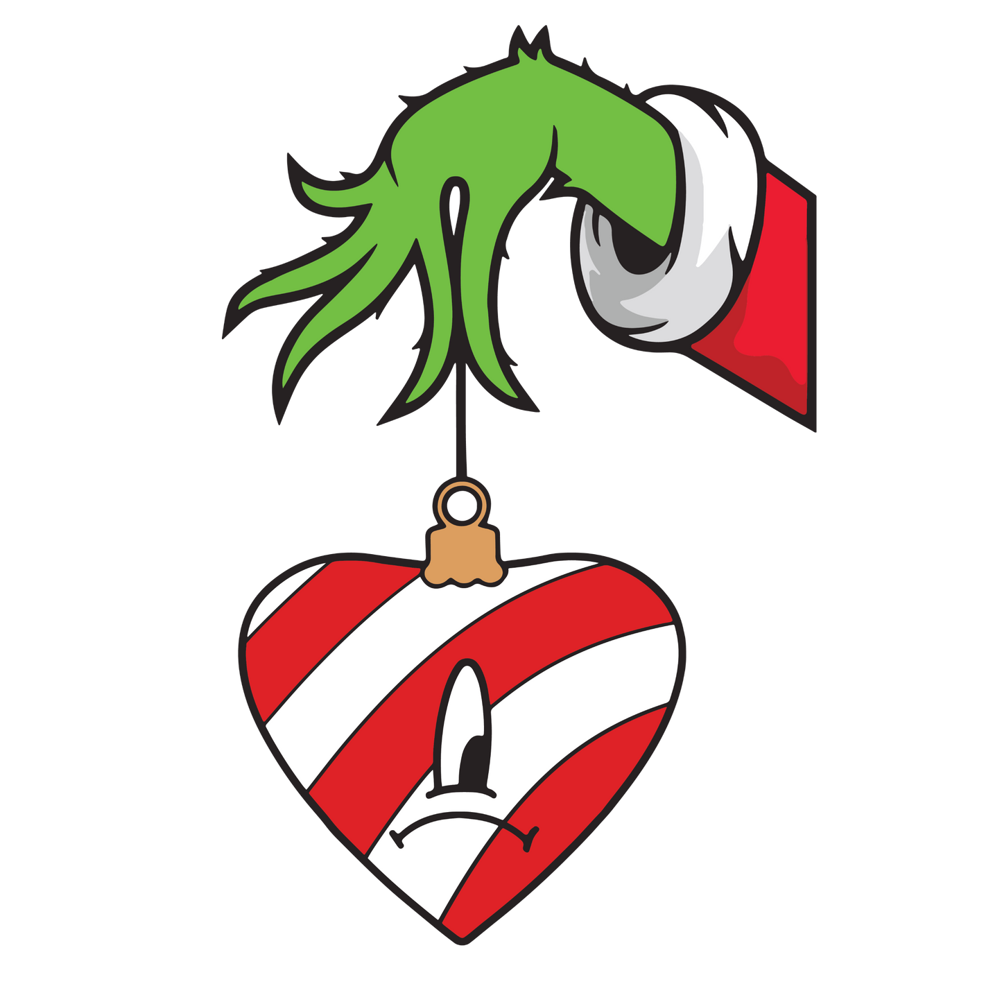 Grinch Candy Heart 4 in