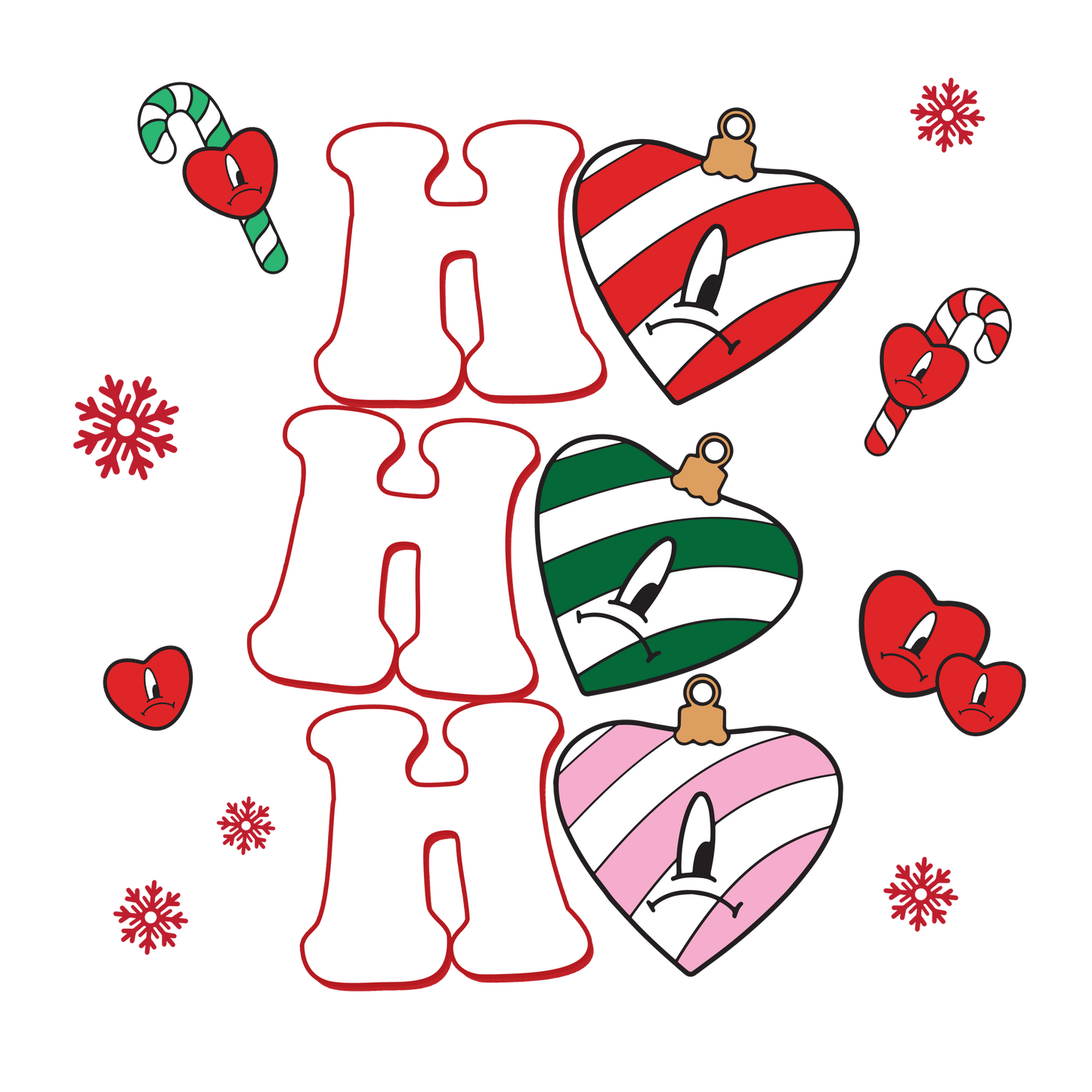 Ho Ho Ho Heart 11 in