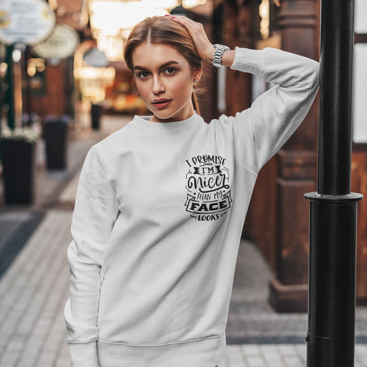 My Face Looks-Heavy Blend Crewneck Sweatshirt