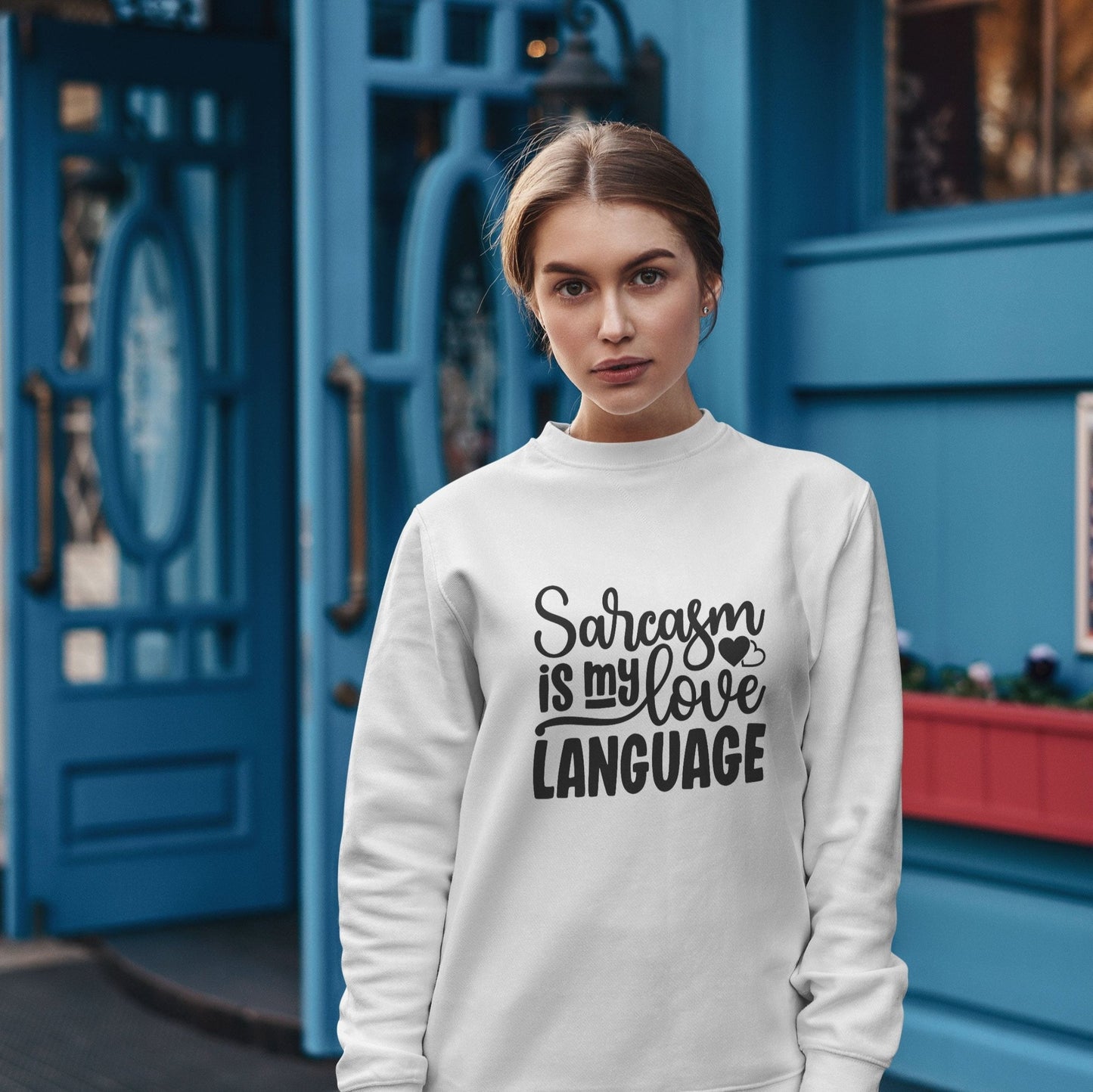 Sarcasm is my Love Language-Heavy Blend Crewneck Sweatshirt